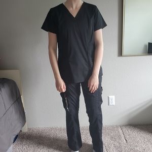 Black Blaire 9 Pocket Utility Scrub Pants